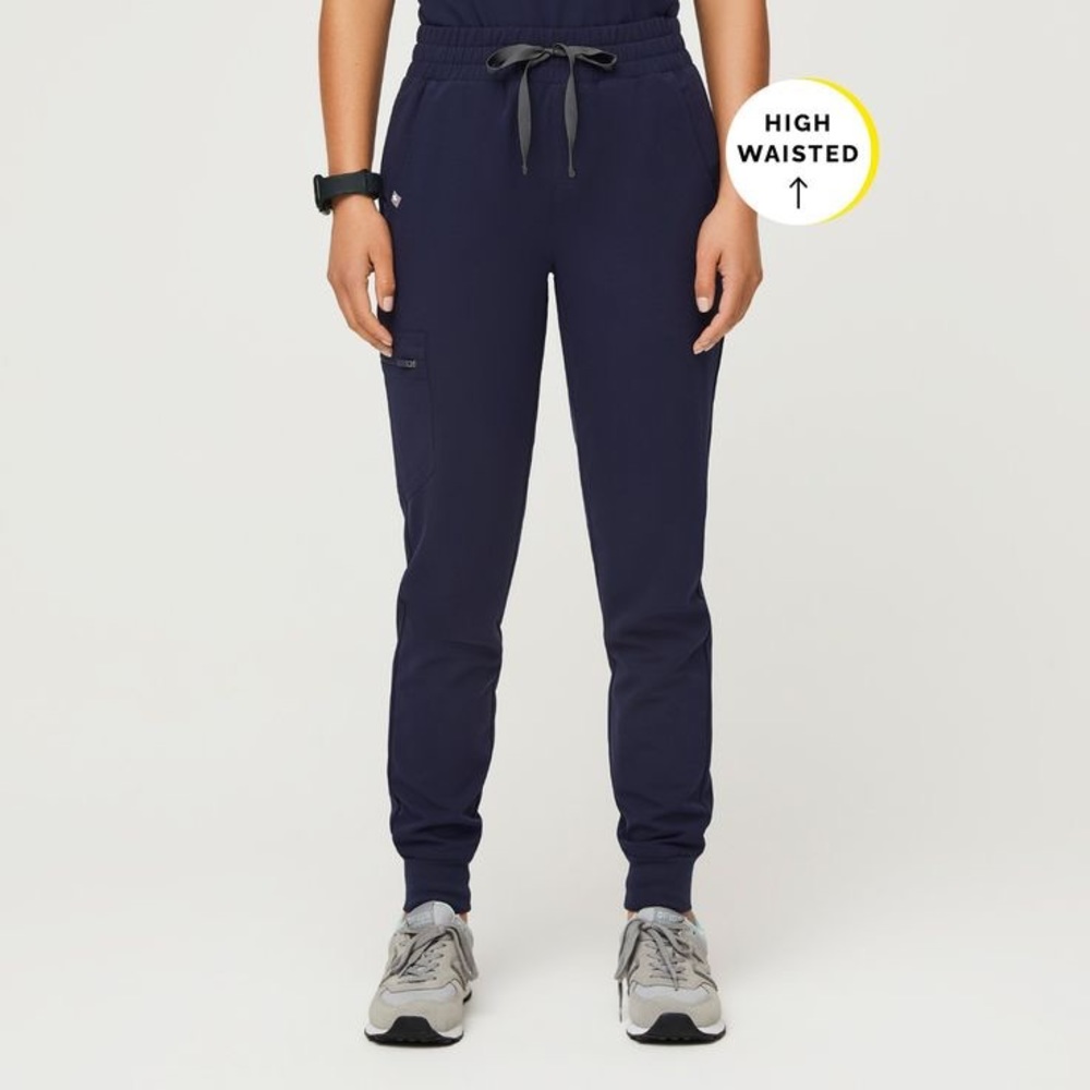 High waisted Zamora joggers (NAVY)